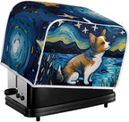 ZFRXIGN Corgi Toaster Cover Small Appliance Covers Starry Night Toaster Cover 2 Slice Kitchen Decor Toaster Microwave Oven Cover Toaster Bag Dust Cover Blue
