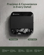 Maestri House S2 Espresso Coffee Scale with Timer 0.1g Precision Shot Scale