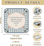 RTXLEZ Mmothers Day Gift for Expecting Mom, Friends Friendship Gifts for Women Leather Jewelry Valet Tray, BFF Bestie Gifts PU Catchall Beside Caddy Nightstand Organizer Tray for Rings Watches Keys