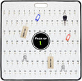 MICRO TEC Masonite Key Holder Wall Mount with 105 Spring Lock Hooks, 32" x 29.5" Heavy Duty Commercial Wall Key Organizer Rack for Dealership, Fleet, Garage, Office & Automotive Storage - Pack of 1