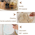 shuang qing Rotating Makeup Organizer for Vanity, High-Capacity Skincare Clear Make Up Storage Perfume Organizers Cosmetic Dresser Organizer Countertop 360 Spinning (Gold, New-2 Tier)