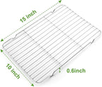Decymis Cooling Rack and Baking Rack with Stainless Steel, 2 - Pack 10 x 15 Inches Heavy Duty Cooling Racks for Cooking and Baking, Sturdy Cookie Cooling Rack, Easy to Clean Oven & Dishwasher Safe