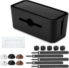 Bates- Cable Management Box, Medium, Cable Organizer Box, Cord Organizer Box, Cable Box Organizer, Cord Management Box, Cord Hider Box, Cord Box for Wires on Floor, Power Strip Cover Box Baby Proof