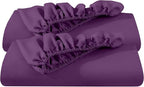 Bare Home 2-Pack Fitted Bottom Sheets Twin - Premium 1800 Ultra-Soft Wrinkle Resistant Microfiber - Deep Pocket (Twin, Plum)