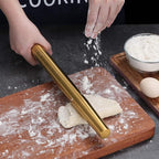 Berglander Gold Rolling Pin, 16.7 Inches Stainless Steel Matte Finish With Gold Titanium Plating Rolling Pin For Baking, Pizza, Dough, Pie, Cookie, Essential Kitchen Utensil Gift Ideas For Bakers.