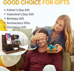Gifts for Men Wood Phone Docking Station Birthday Gift for Men Valentines Day Gifts Father Gift for Him Boyfriend Nightstand Organizer Desktop Phone Stand