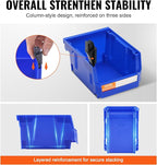 VEVOR Plastic Storage Bins 24 Pack (5 x 4 x 3-Inch), Hanging Stackable Storage Organizer Bins, Heavy Duty Stacking Containers for Closet, Garage, Office, or Small Parts Organization