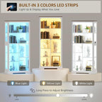 Gurexl Modern Glass Display Cabinet