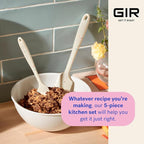 GIR: Get It Right 5-Piece Silicone Ultimate Kitchen utensils set - Ladle, Spatula, Flip, Spoon & Spoonula - Non toxic cooking utensils for Nonstick Cookware, Cooking and Baking - Mint