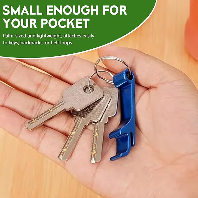 6 Pack Bottle Opener Keychain Set, Colorful Aluminum Alloy Beer Bottle Openers, Small Lightweight Keychain Opener for Beer, Soda & Can Opening, Pocket Bar Tool for Home, Camping & Parties