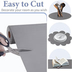 Drawer and Shelf Liner for Kitchen Cabinet: 23 in X 20 Ft Non Slip Waterproof Shelf Paper Non Adhesive Refrigerator Liners Pure Grey Easy Liners for Bathroom with Knife Tape Measure
