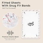 Baby Crib Sheets for Boys Girls Neutral, 2 Pack Crib Mattress Sheet for Standard Crib and Toddler Mattress, Super Soft Breathable Fitted Crib Sheet, 52" x 28"