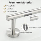 SAYAYO Towel Racks for Bathroom Brushed Nickel, 24 Inch Towel Bar Towel Rod Towel Holder Wall Mount SUS304 Stainless Steel (26 Inch Total Length)