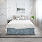 Nestl Stone Blue Bed Skirt Twin Size, Pinch Pleat Twin Bed Skirt, 14" Inch Drop Twin Bedskirt, Hotel Quality Stone Blue Bed Skirts, Premium Microfiber Bedskirt for Twin Bed, Stone Blue Twin Bed Skirt