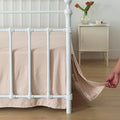 Queen Bed Skirt, Pleated Waffle Weave Bed Skirt with Split Corners, Tailored Dust Ruffle 16 Inch Drop Easy Fit, Machine Washable (Cream, Queen - 16" Drop)