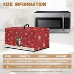Microwave Oven Dust Cover, Christmas Cat Dust-Proof Microwave Toaster Oven Cover Washable Microwaves Ovens Covers Printed Microwaves Ovens Covers Kitchen Appliance Dust Protector