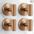 Heavy Duty Suction Cup Hooks for Glass Window,Tile,Mirror,Removable Shower Hooks for Inside Shower,Metal Towel Hooks for Bathroom,4 Pack(Bronze)