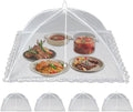 5 PACK Food Covers for Outside Mesh,Picnic Essentials - 17x17in Mesh Food Tent with Net Screen Dome Design to Protect Food - Reusable Portable Cover for Picnic BBQ Backyard Camping Accessories