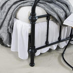 Bed Skirt Full Size Ruffled Bed Skirts with Split Corners, 15 Inch Drop Dust Ruffle Bed Skirt with Platform, White