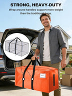 HOMESURE Supports 200lbs Heavy Duty Moving Bags - Strong Zipper & Wrap-Around Handles - Water-Resistant Storage Totes, Durable Alternative to Moving Boxes - 8 Pack -Multi-Color System for Easy Sorting
