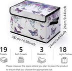 Stackable Clothes Storage Bins with Lids,Closet Organizers Fabric Box for Home and Office,Blanket Clothes Organizers,Under Bed Storage Containers 3 Pack.