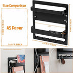 Yieach Bedside Shelf for Dorm Bed,Rv,Small Room and Nightstand,Wall Mounted Floating Shelves and Bedside Wall Organizer for Remote,Phone Holder,Charging Shelf,Cute Bedroom Decor for College Girl,Black