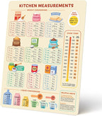 Kitchen Conversion Chart Magnet for Easier Cooking & Kitchen Baking - Kitchen Gadget Baking Gifts - Metric Conversion Chart for Cooking - Cute Kitchen Accessories - Kitchen Needs Baking Accessories