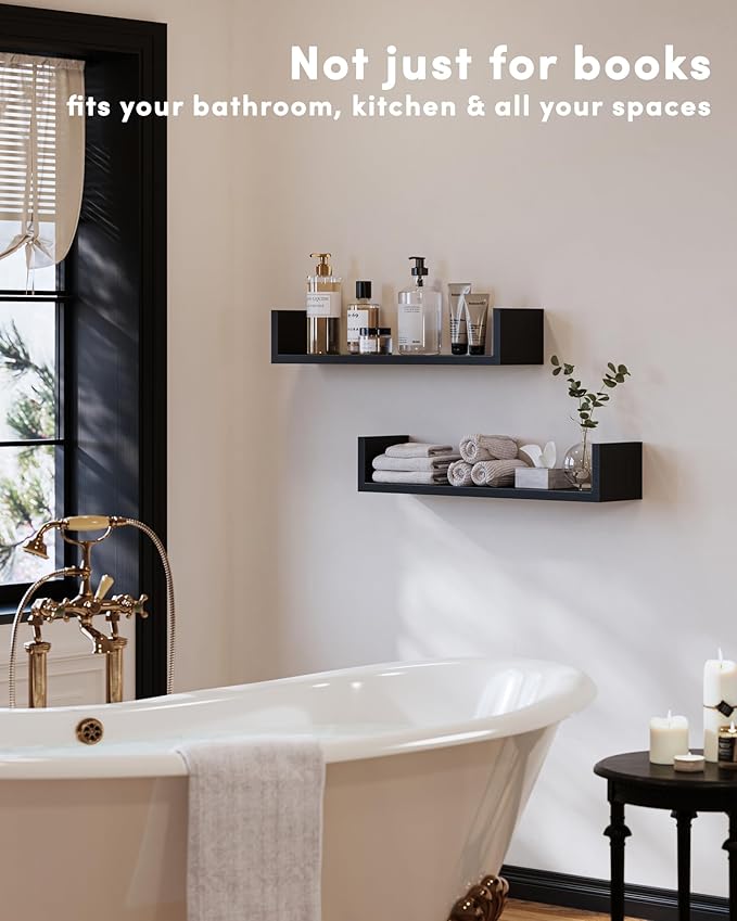 Wall Bookshelf, U Shaped Floating Bookshelf, Hanging Bookshelves
