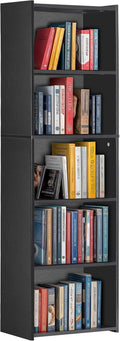 5 Tier Open Bookshelf, 52 Inch Bookcase Storage Rack