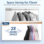 HOUSE DAY White Plastic Hangers 20 Pack, 16.25" Slim Hangers with Non-Slip Extended Notch, Perfect for Plus Size & Curvy Fits, Closet Organization Essential, Space Saving for Dorm Apartment Home