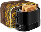 Sunflower Print Toaster Cover Dustproof Bread Maker Protector Kitchen Accessories, Universal 2 Slice Oven Cover Appliance Cover, Washable Appliance Protection
