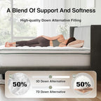 Novilla Twin XL Mattress Topper, Extra Thick Pillow Top Mattress Pad with Down Alternative, Breathable Mattress Cover with for 8-21", Machine Washable Fitted Mattress Protector – Green-White