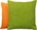Haven & Glow Decorative Throw Pillow Cover – Square Cushion Case with Zipper | Modern Sofa, Couch & Bed Accent Pillow Covers for Living Room, Bedroom & Home Decor | 18 x 18 inches – Green – Pack of 2