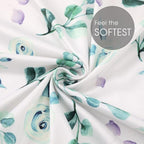 Stretchy Ultra Soft Fitted Bassinet Sheet Set 2 Pack, Universal Cradle Sheet Set for Rectangle, Oval, or Hourglass Bassinet Pad/Mattress, Blue Rose for Girls and Boys
