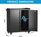 SUXXAN Storage Cabinet with Wheels and Pegboard, Rolling Garage Storage Cabinet