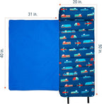Wildkin Kids Original Nap Mat – Cozy Kids Sleep Mat with Pillow, Ideal for School & Travel - Transportation