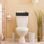 Toilet Paper Storage Basket Bathroom Counter Organizer Wicker Baskets for Organizing Cute Basket for Bedroom Nursery Room Kitchen Bathroom Decor -Black
