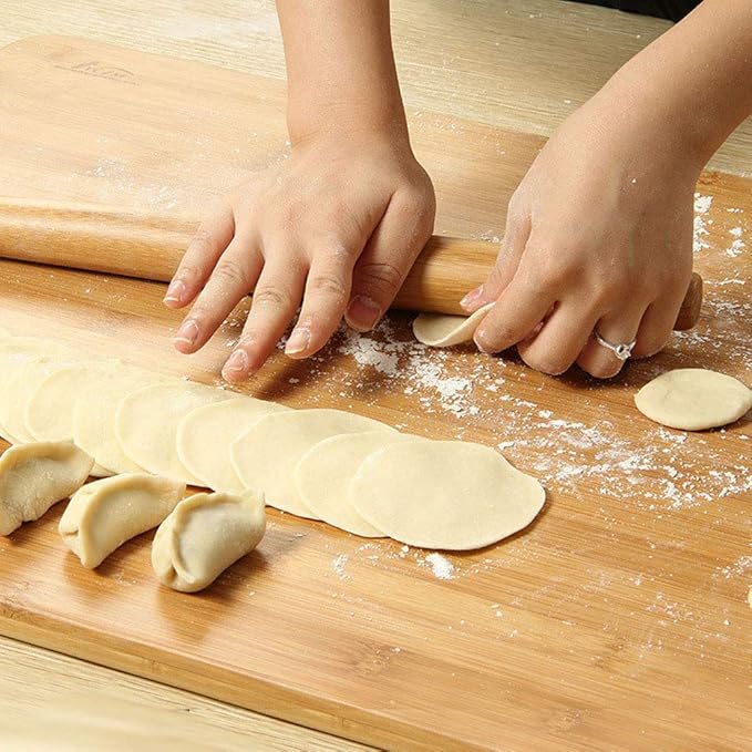 Classic French Rolling Pins Bamboo Wooden Rolling Pin for Baking Pizza Dough Pie Cookie, 13-Inch