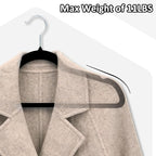 Velvet Hangers, 50 Pack Black Slim Felt Hangers with 360 Swivel Hook, Non-Slip, Heavy Duty for Coats, Pants & Dresses