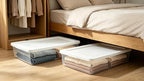 (2 Pack) 41 Quart Under Bed Storage Containers, Clear Rigid Plastic Underbed Storage Bins with Snap-On Lid, Stackable Flat Organizer Boxes for Bedroom Closet Home, White