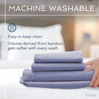 Hotel Sheets Direct 3 Piece Bed Sheet Set Twin Size, 100% Viscose Derived from Bamboo Sheets Set with 1 Pillowcase, Cooling & Breathable Luxury Bedding, Moisture-Wicking & Silky Soft, Dark Gray
