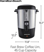Hamilton Beach 45 Cup Fast Brew Coffee Urn and Hot Beverage Dispenser