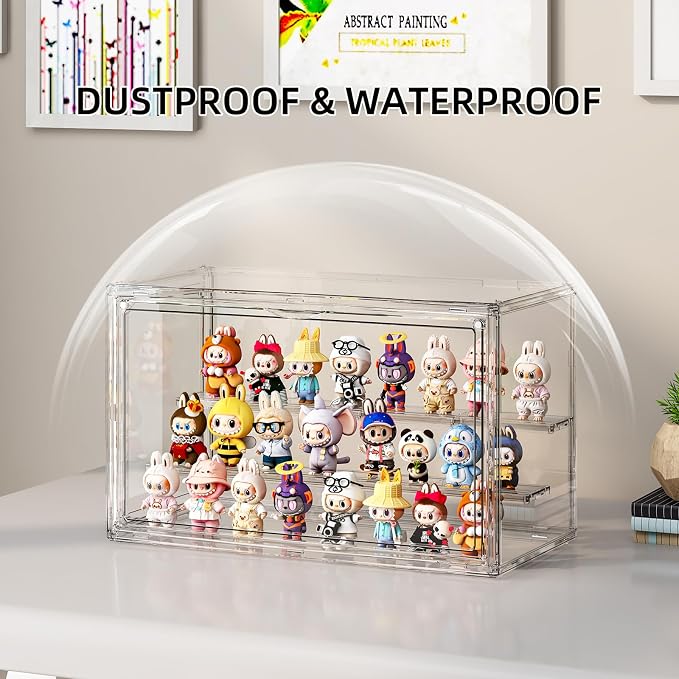 Clear Acrylic Display Case for Collectibles 3 Layer Hobby Figure Display Case