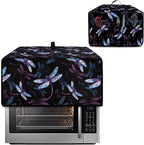 Dragonfly Print Microwave Oven Cover Dust-Proof Microwave Toaster Oven Cover Foldable Kitchen Appliance Protector Suitable for Most Microwave Ovens, L