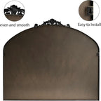 HQiJun Black Vintage Wall Mirror Window Decorative Traditional Mirrors Antique Arched Farmhouse for Living Room Bedroom Entryway Bathroom Vanity (29 * 36 * 1.2,Black)