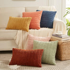 Fancy Homi 4 Packs Decorative Throw Pillow Covers for Living Room Couch Bed, Modern Farmhouse Boho Home Décor Accent Cushion Case, 16" x 16", Dusty Blue