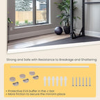 Home Gym Mirror, Set of 2Pcs 48″×30″ Large Gym Mirrors, Tempered Glass Full Length Wall Mirrors, Full Body Mirror for Bedroom, Wall Mounted Mirror for Gym, Bedroom, Door
