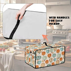 Toaster Oven Dust Cover Dustproof Smart Oven Air Fryer Microwave Cover with Side Pockets, Electric Appliance Protector for Kitchen, M, Pumpkin Pattern