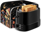 ZFRXIGN Mushroom Toaster Covers 2 Slice Toaster Dust Cover Moon Night Toaster Bag Kitchen Appliance Covers Toaster Oven Dustproof Cover Machine Washable Toaster Cover Galaxy Black