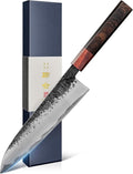 kanngou 7 inch Razor Sharp Santoku Chef Knife, Japan AUS-8 Alloy Steel